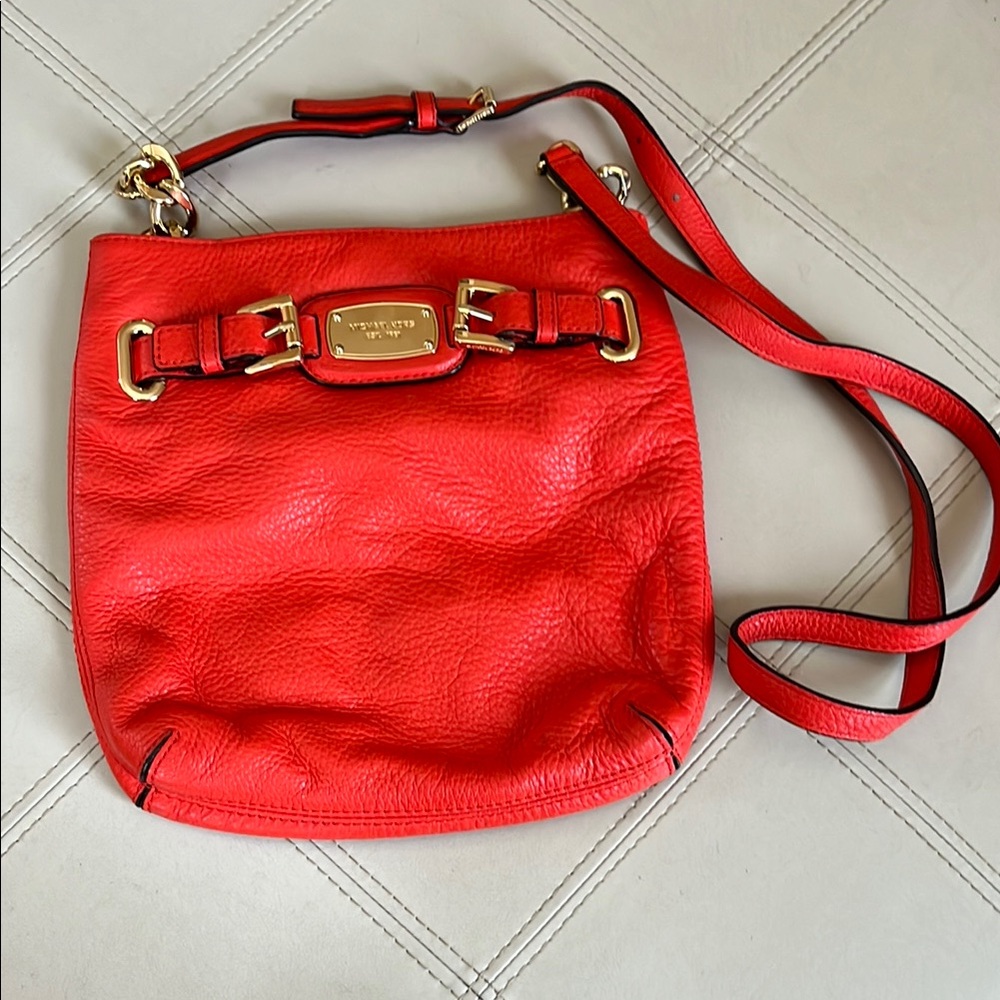 MICHAEL KORS Orange Leather crossbody Bag